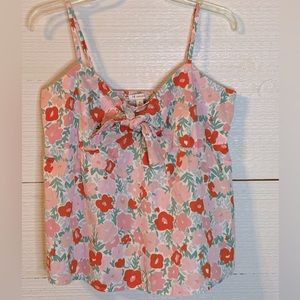 Spaghetti Strap Floral Tank Top by Free Aasembly. Size Medium.